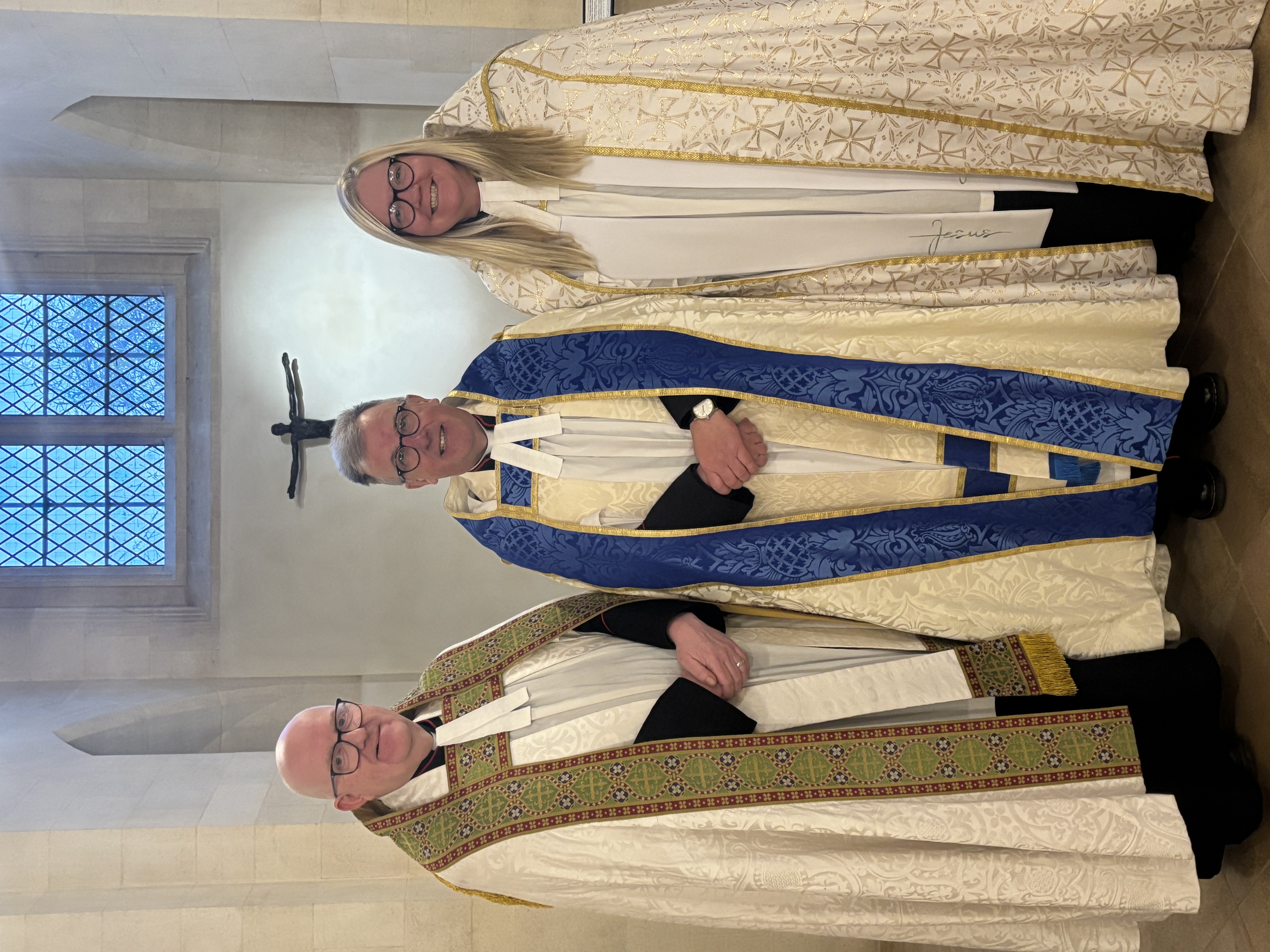Archdeacon Rich, David, and Sam stood next to each other
