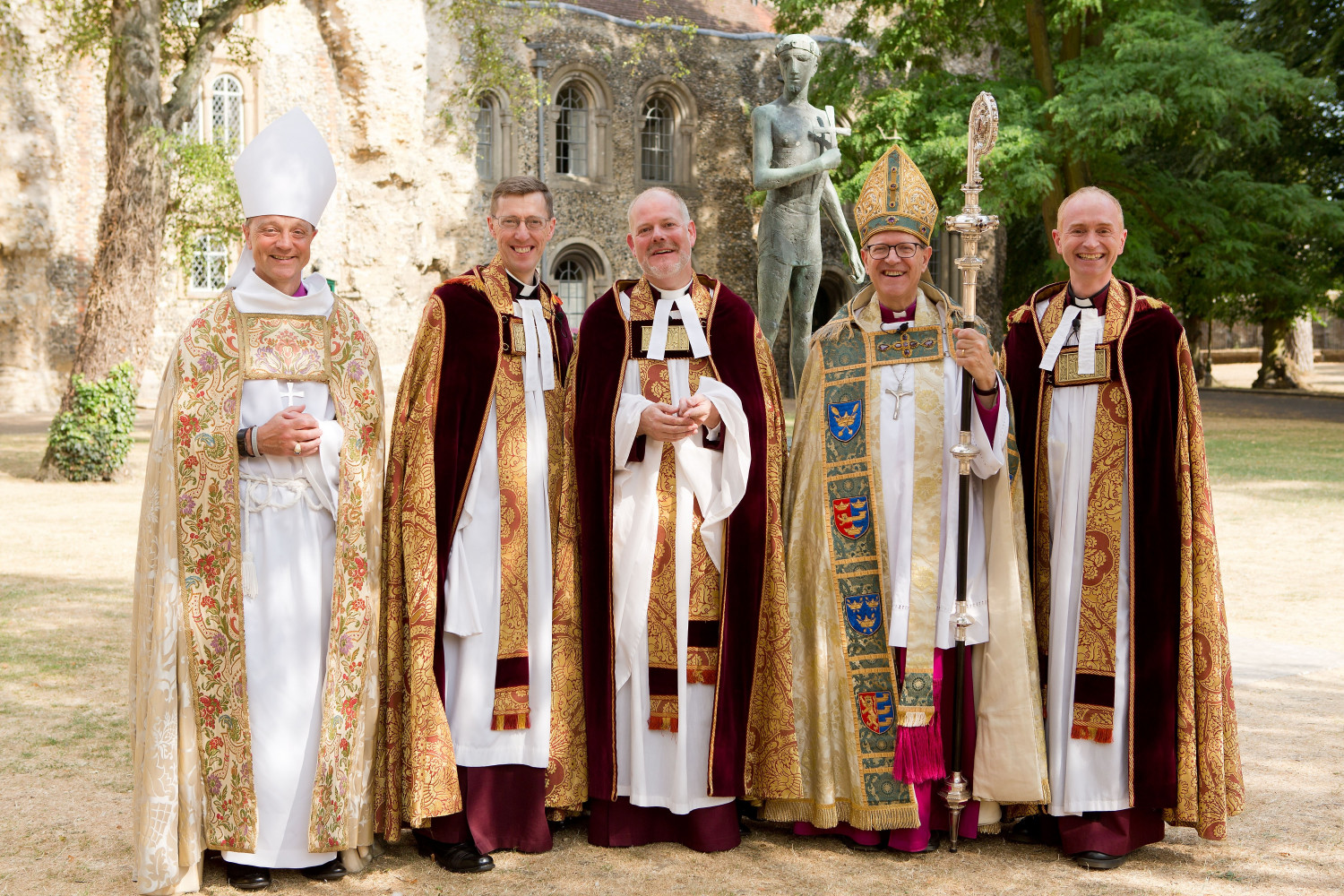 Group picture of Bishop Martin and Mike, Dean Joe, Revd Matthew and Canon Philip